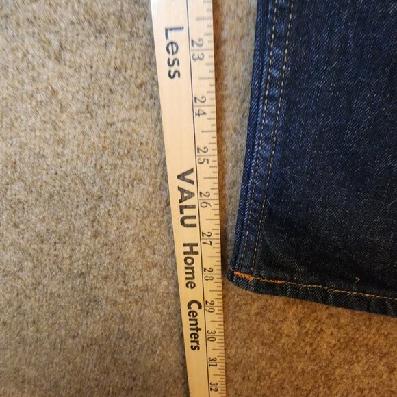 Lee Slim Fit Jeans Tapered Leg Men 38x30 Blue Denim Dark Wash Stretch 5-Pocket - Picture 8 of 12